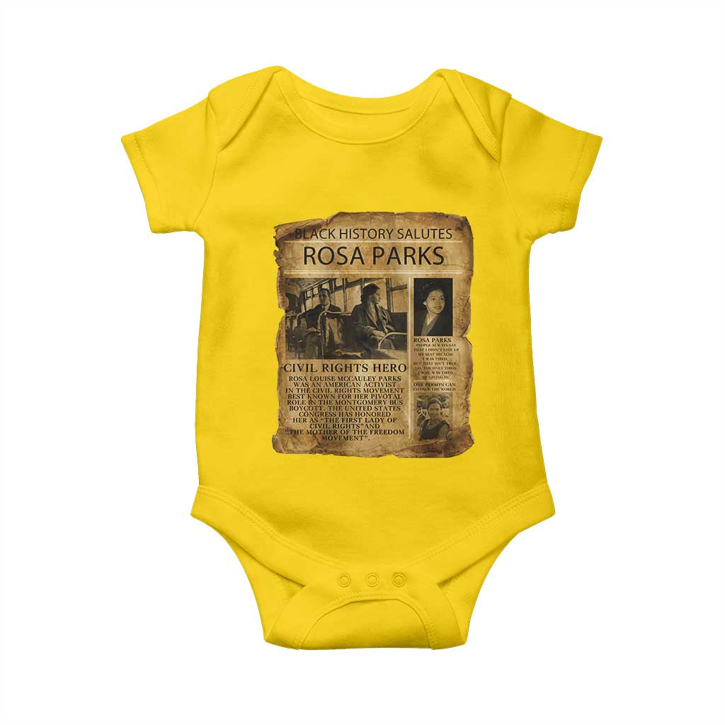 Rosa Parks Baby Onesie Female Empowerment History Gift TS12 Daisy Print Your Wear