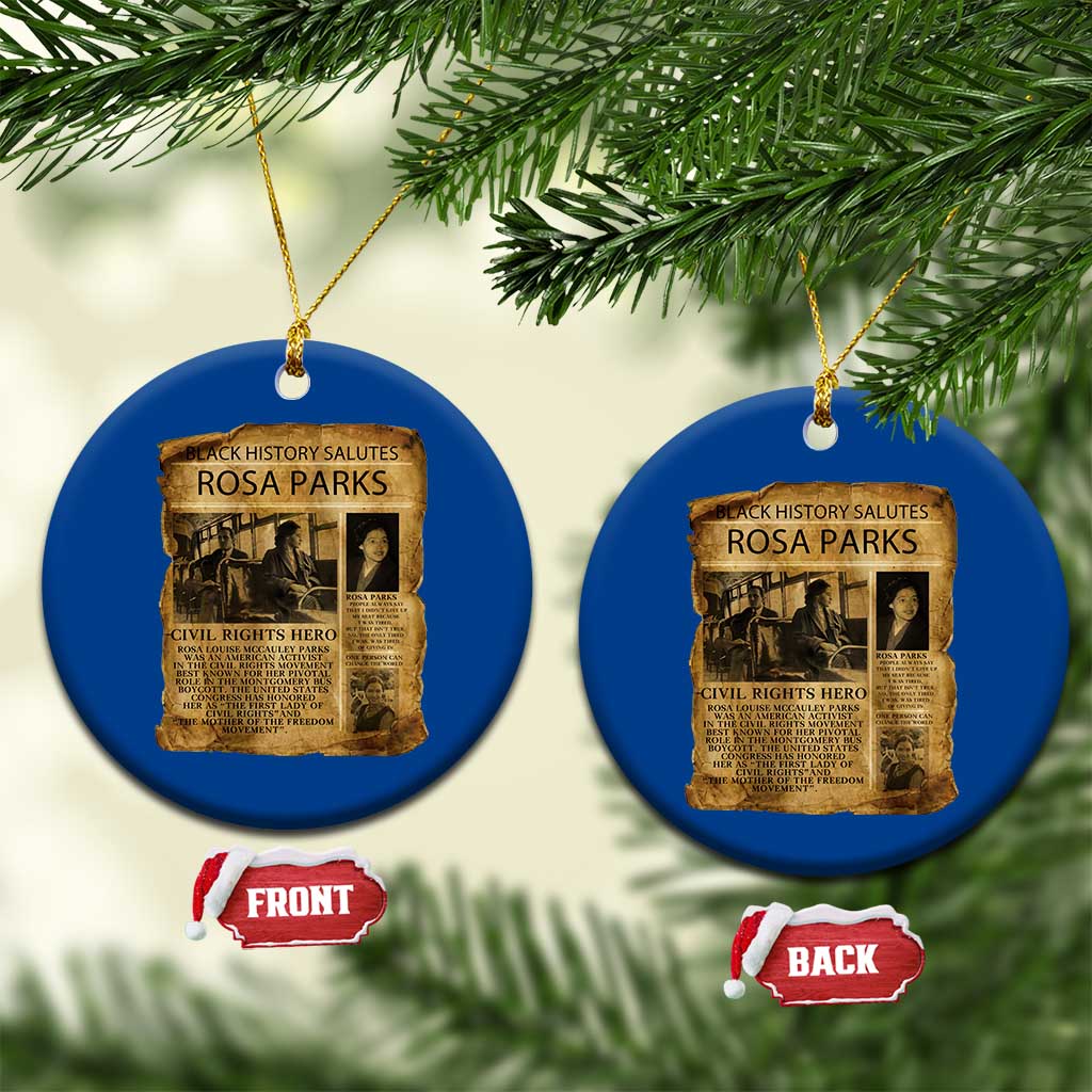 Rosa Parks Ceramic Ornament Female Empowerment History Gift TS12 1pc Blue Print Your Wear