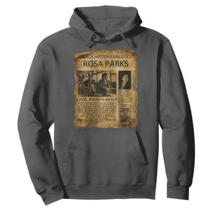 Rosa Parks Hoodie Female Empowerment History Gift TS12 Dark Heather Print Your Wear