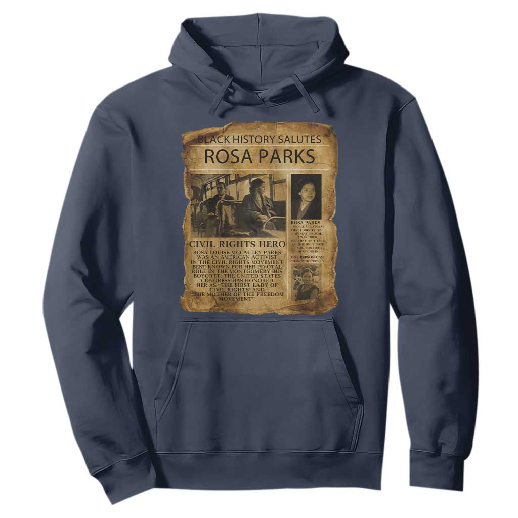 Rosa Parks Hoodie Female Empowerment History Gift TS12 Navy Print Your Wear
