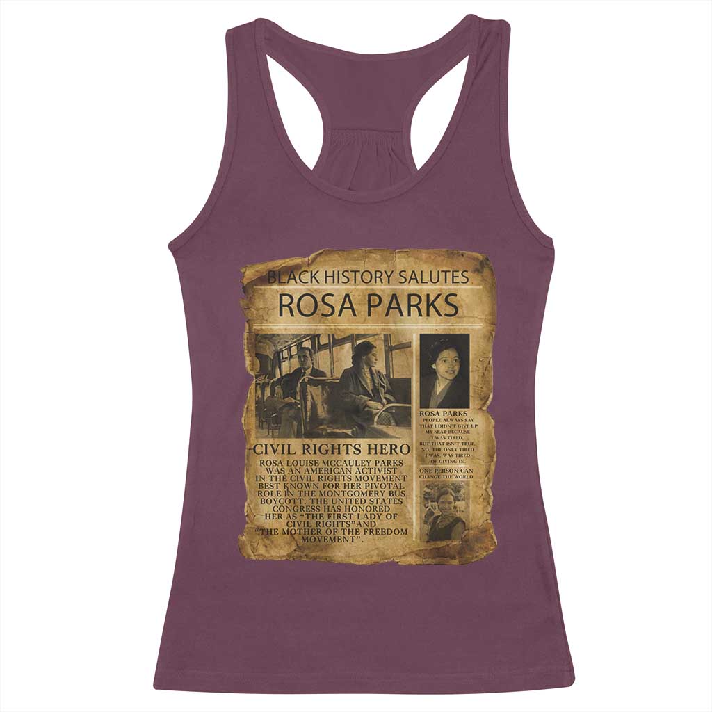 Rosa Parks Racerback Tank Top Female Empowerment History Gift TS12 Maroon Print Your Wear