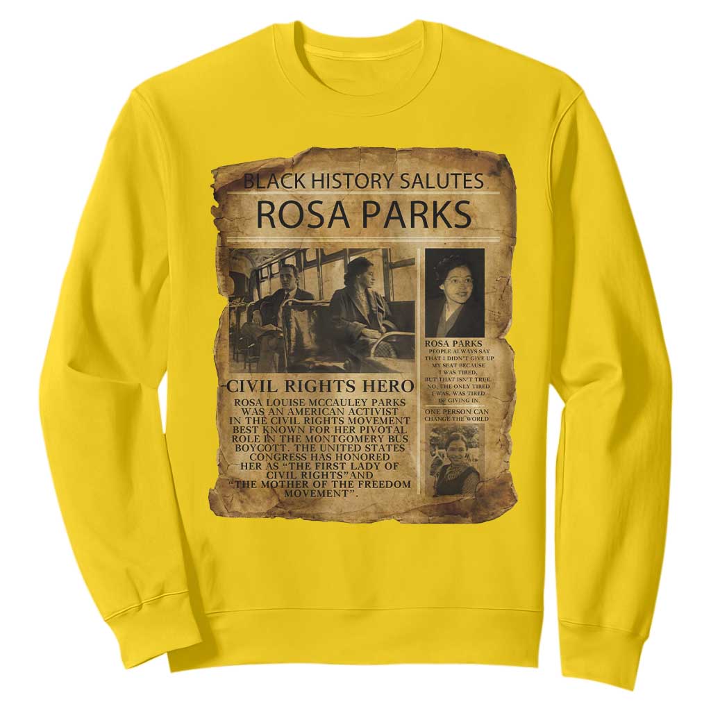 Rosa Parks Sweatshirt Female Empowerment History Gift TS12 Daisy Print Your Wear