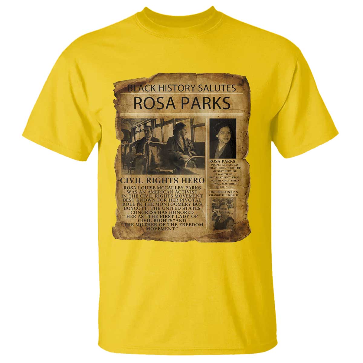 Rosa Parks T Shirt Female Empowerment History Gift TS12 Daisy Print Your Wear