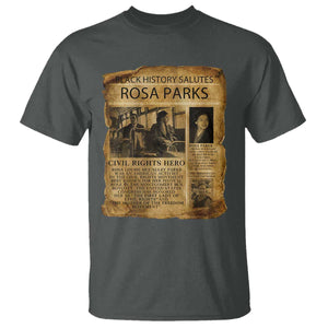 Rosa Parks T Shirt Female Empowerment History Gift TS12 Dark Heather Print Your Wear