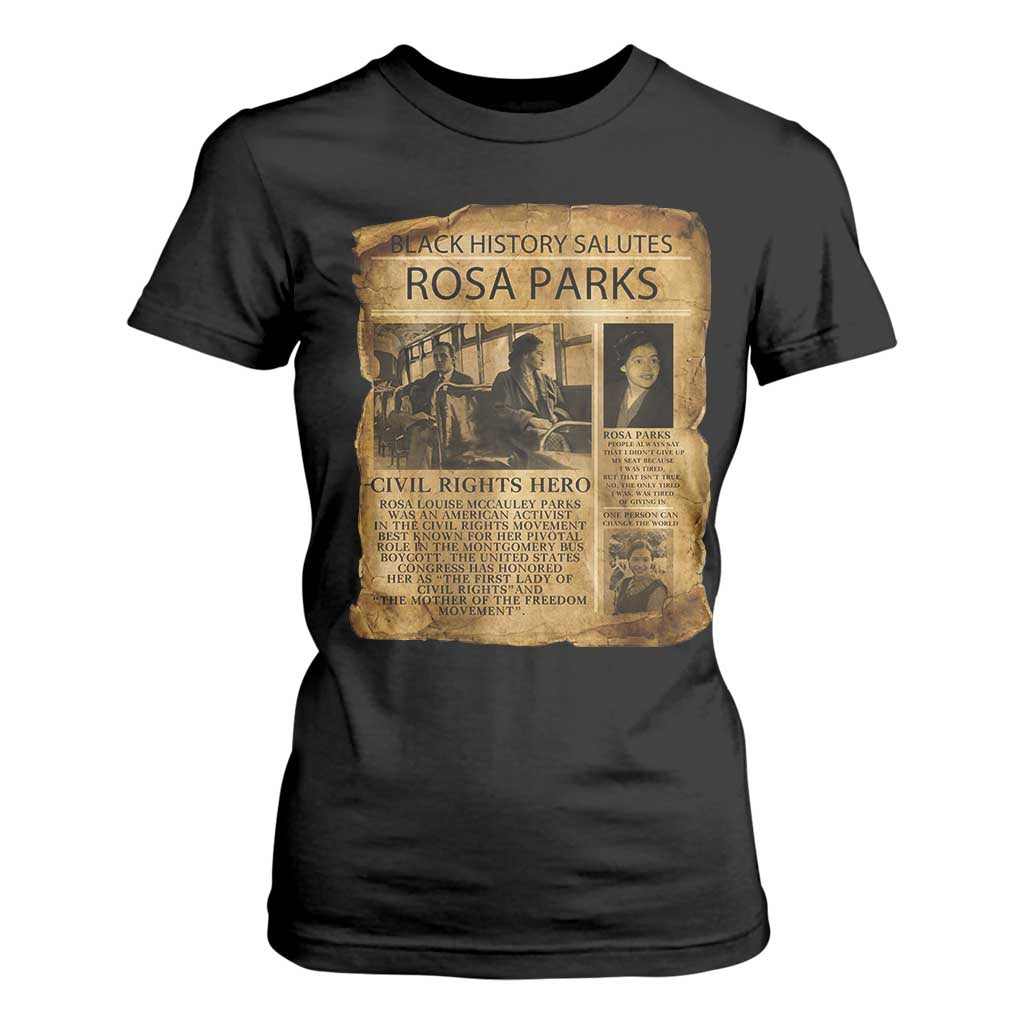 Rosa Parks T Shirt For Women Female Empowerment History Gift TS12 Black Print Your Wear