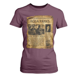 Rosa Parks T Shirt For Women Female Empowerment History Gift TS12 Maroon Print Your Wear