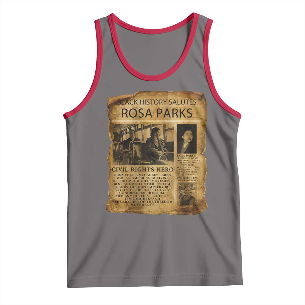 Rosa Parks Tank Top Female Empowerment History Gift TS12 Deep Heather Red Print Your Wear