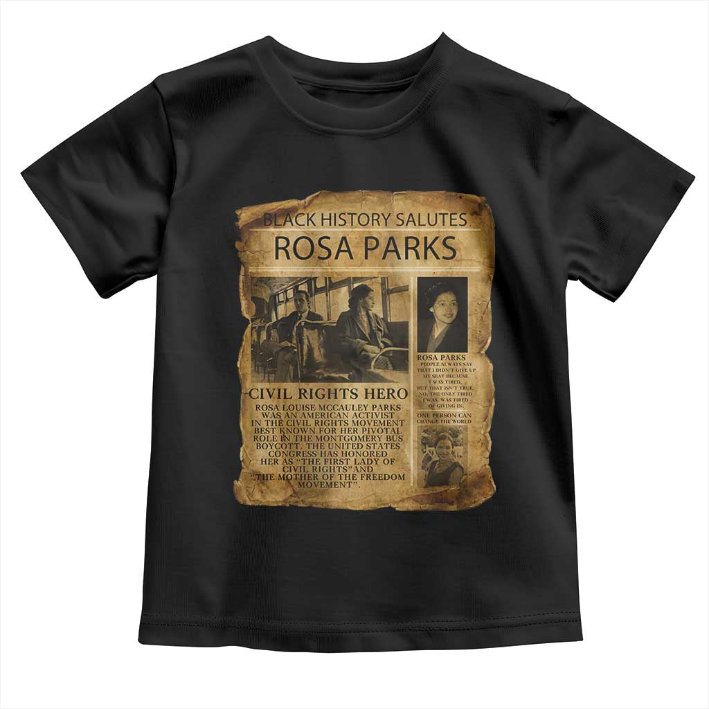 Rosa Parks Toddler T Shirt Female Empowerment History Gift TS12 Black Print Your Wear
