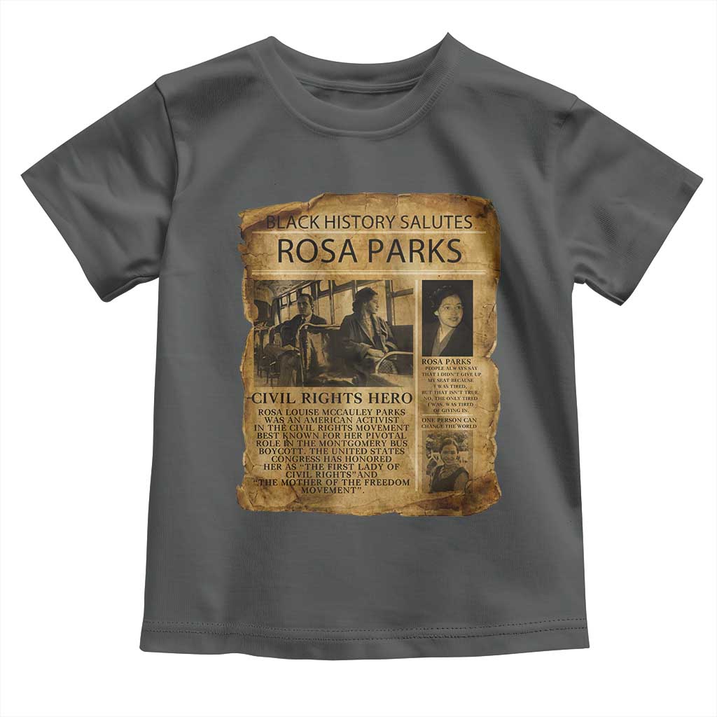 Rosa Parks Toddler T Shirt Female Empowerment History Gift TS12 Dark Heather Print Your Wear