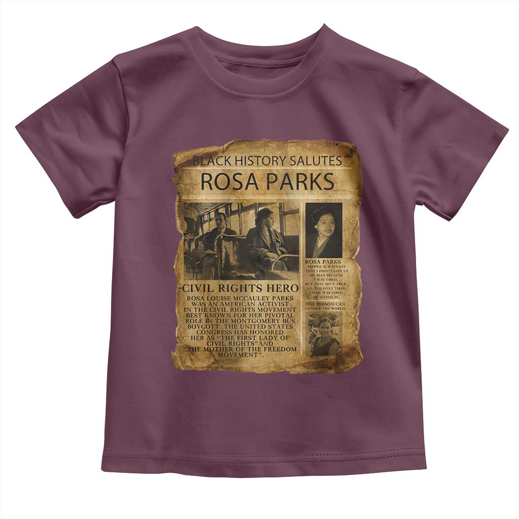 Rosa Parks Toddler T Shirt Female Empowerment History Gift TS12 Maroon Print Your Wear