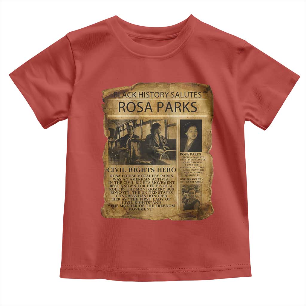 Rosa Parks Toddler T Shirt Female Empowerment History Gift TS12 Red Print Your Wear