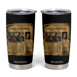 Rosa Parks Tumbler Cup Female Empowerment History Gift TS12 Black Print Your Wear