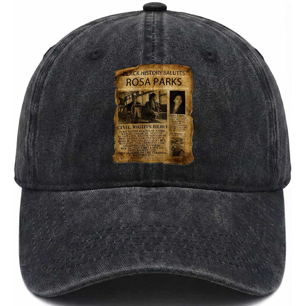 Rosa Parks Washed Cotton Baseball Cap Female Empowerment History Gift TS12 Print Your Wear
