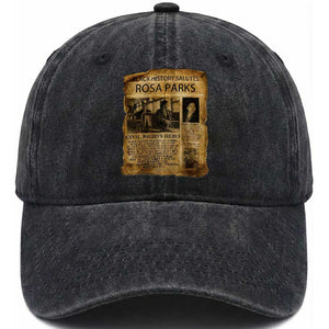 Rosa Parks Washed Cotton Baseball Cap Female Empowerment History Gift TS12 Print Your Wear