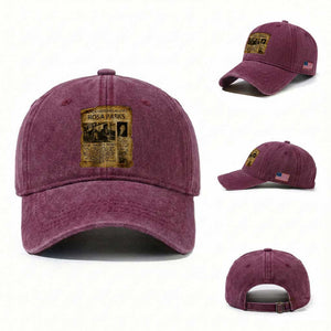 Rosa Parks Washed Cotton Baseball Cap Female Empowerment History Gift TS12 Washed Cap Universal Fit Burgundy Print Your Wear