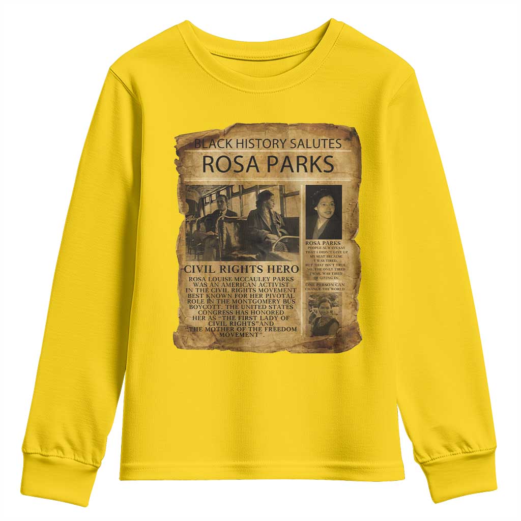 Rosa Parks Youth Sweatshirt Female Empowerment History Gift TS12 Daisy Print Your Wear