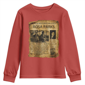 Rosa Parks Youth Sweatshirt Female Empowerment History Gift TS12 Red Print Your Wear