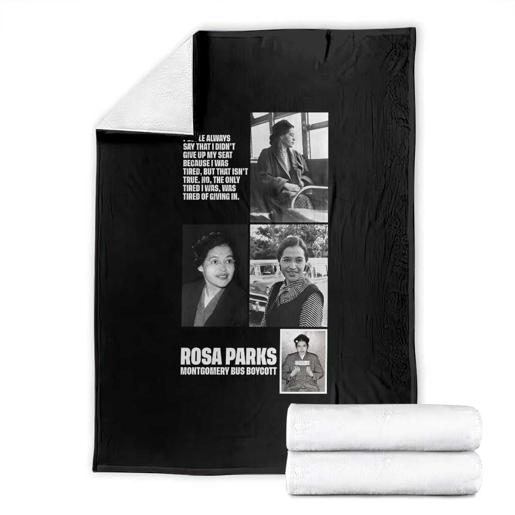 Rosa Parks Throw Blanket Strong Black Woman Leader TS12 Black Print Your Wear