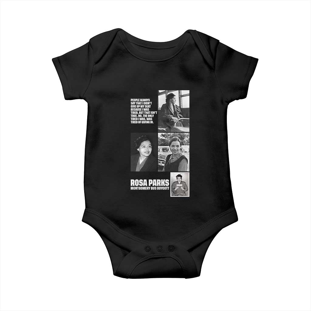 Rosa Parks Baby Onesie Strong Black Woman Leader TS12 Black Print Your Wear