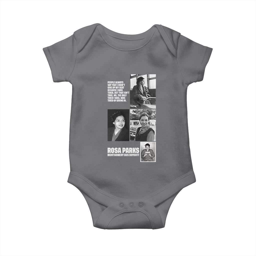 Rosa Parks Baby Onesie Strong Black Woman Leader TS12 Charcoal Print Your Wear