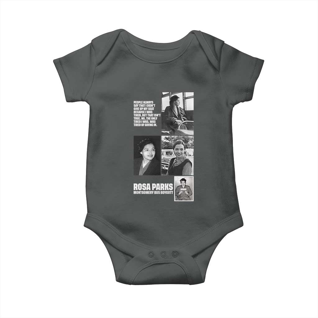 Rosa Parks Baby Onesie Strong Black Woman Leader TS12 Dark Heather Print Your Wear