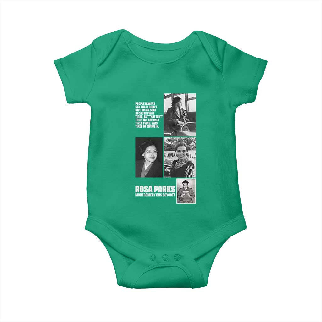 Rosa Parks Baby Onesie Strong Black Woman Leader TS12 Irish Green Print Your Wear