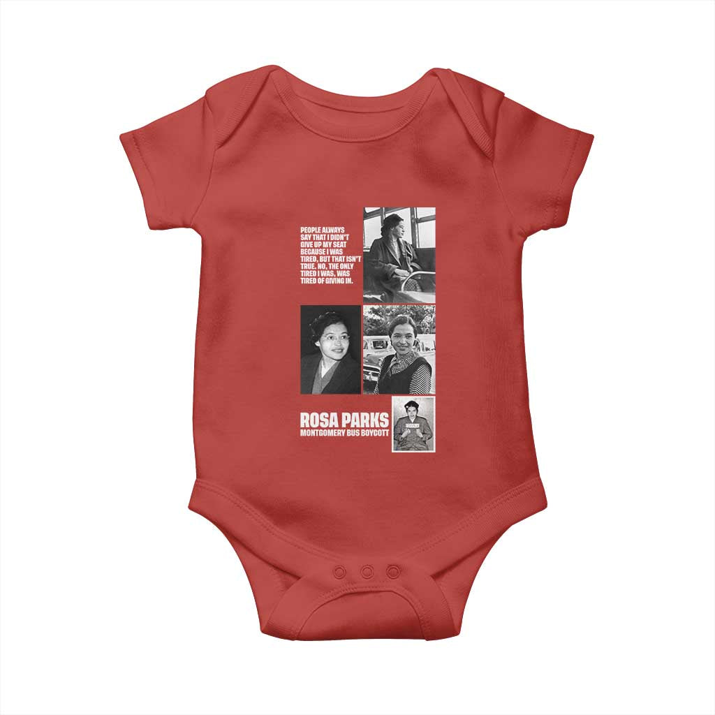 Rosa Parks Baby Onesie Strong Black Woman Leader TS12 Red Print Your Wear