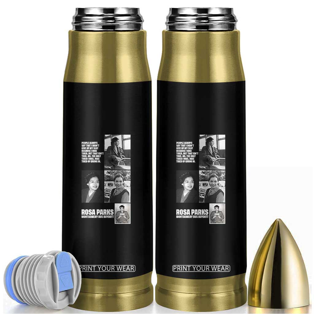 Rosa Parks Bullet Tumbler Strong Black Woman Leader TS12 Black Print Your Wear