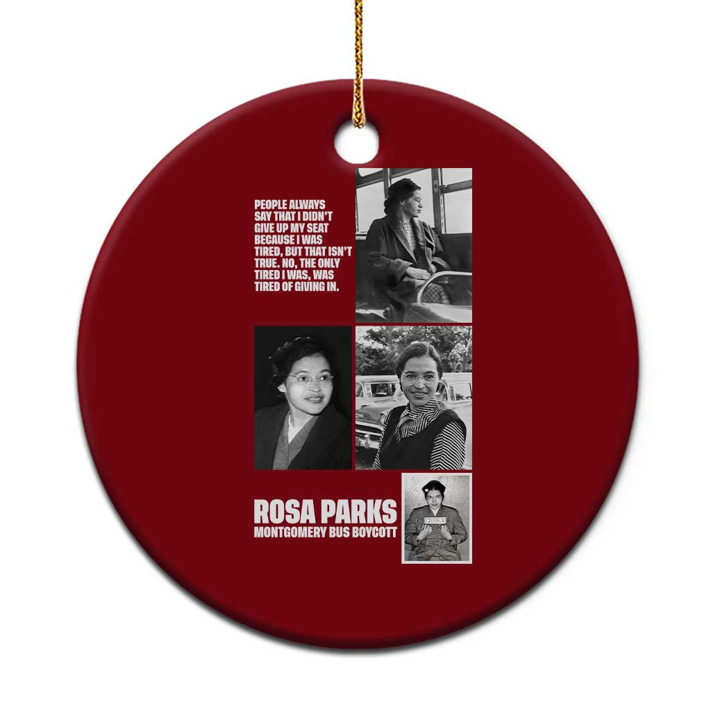 Rosa Parks Ceramic Ornament Strong Black Woman Leader TS12 1pc Red Print Your Wear