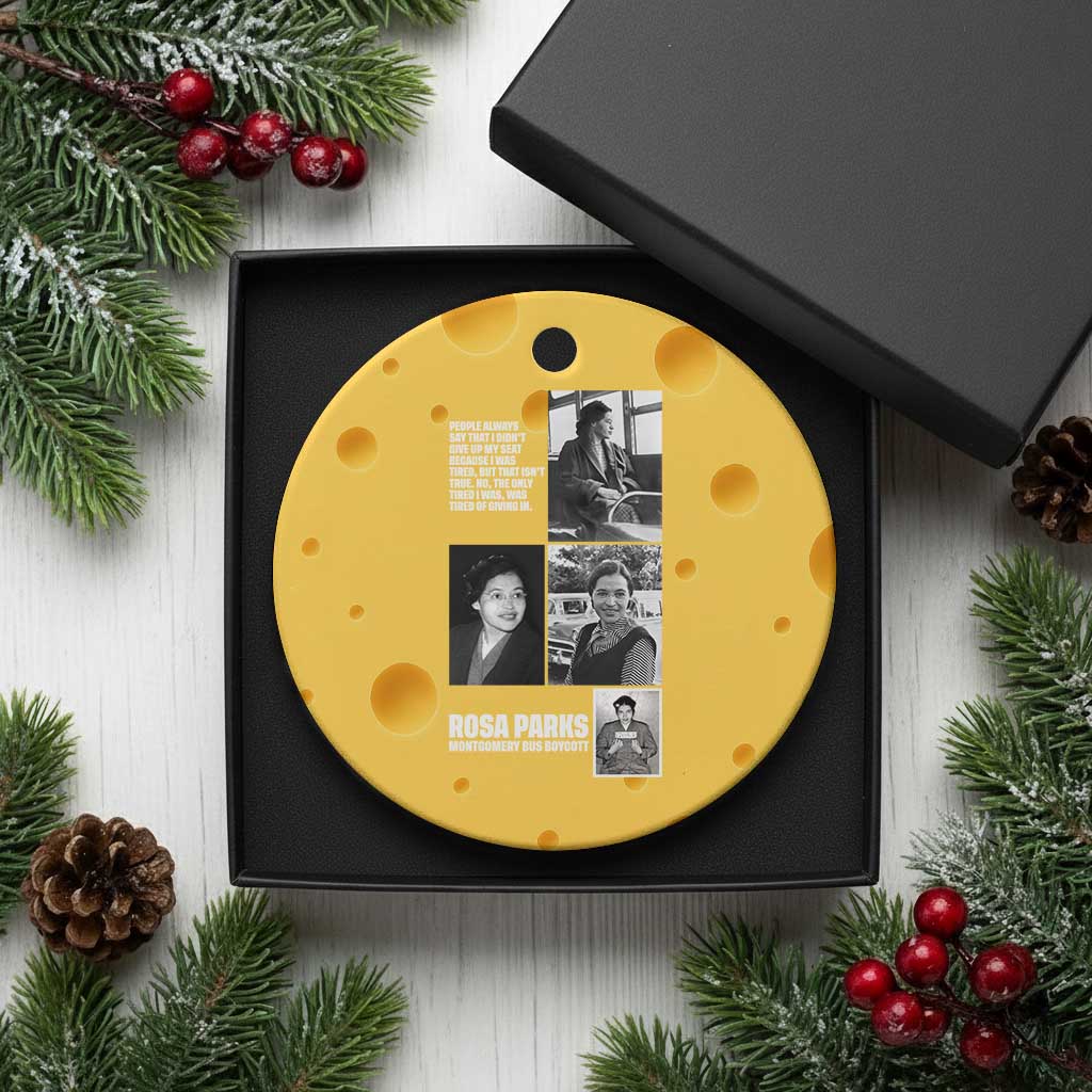 Rosa Parks Ceramic Ornament Strong Black Woman Leader TS12 1pc Yellow Cheese Print Your Wear