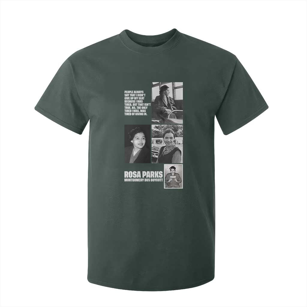 Rosa Parks T Shirt For Kid Strong Black Woman Leader TS12 Dark Forest Green Print Your Wear
