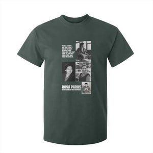 Rosa Parks T Shirt For Kid Strong Black Woman Leader TS12 Dark Forest Green Print Your Wear