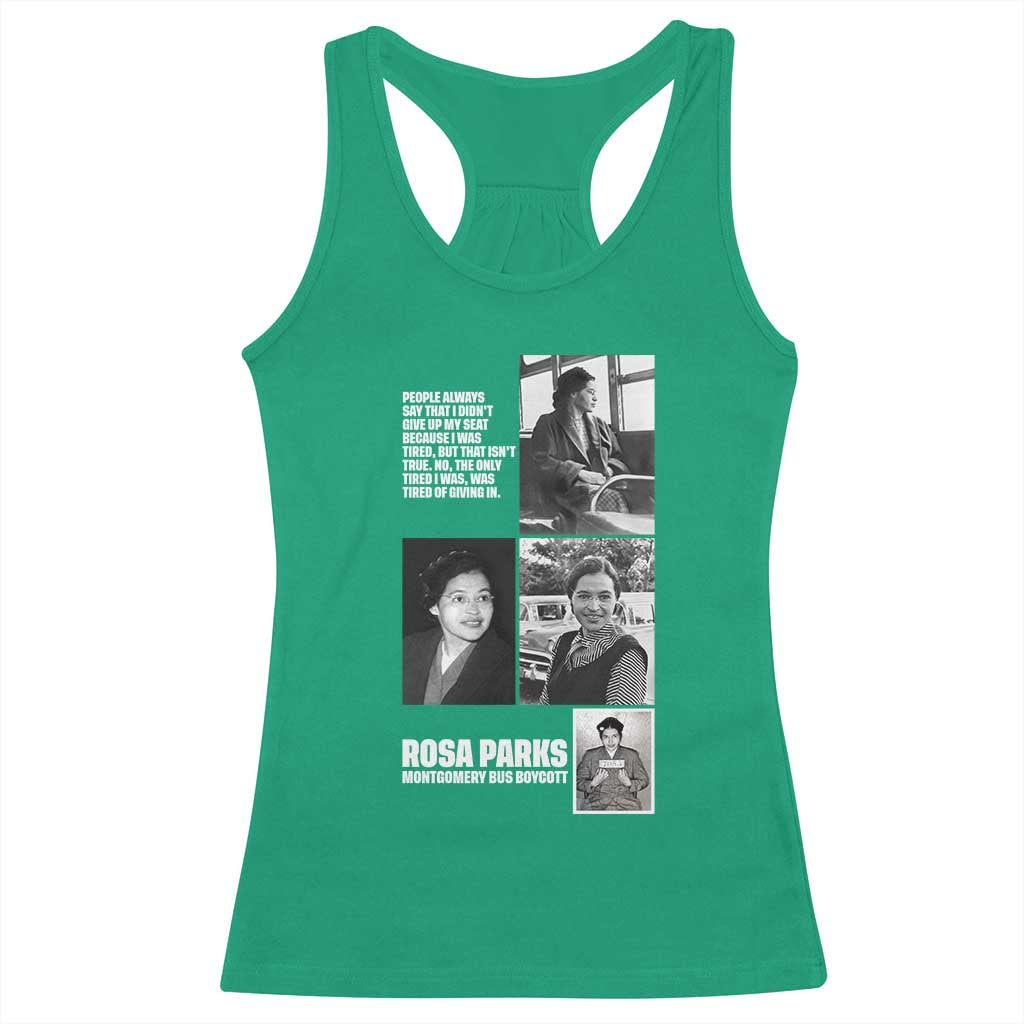 Rosa Parks Racerback Tank Top Strong Black Woman Leader TS12 Irish Green Print Your Wear
