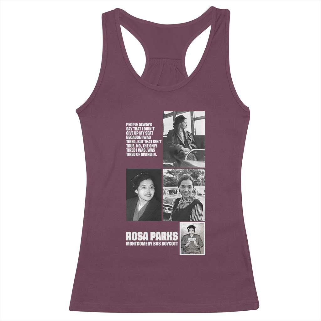 Rosa Parks Racerback Tank Top Strong Black Woman Leader TS12 Maroon Print Your Wear