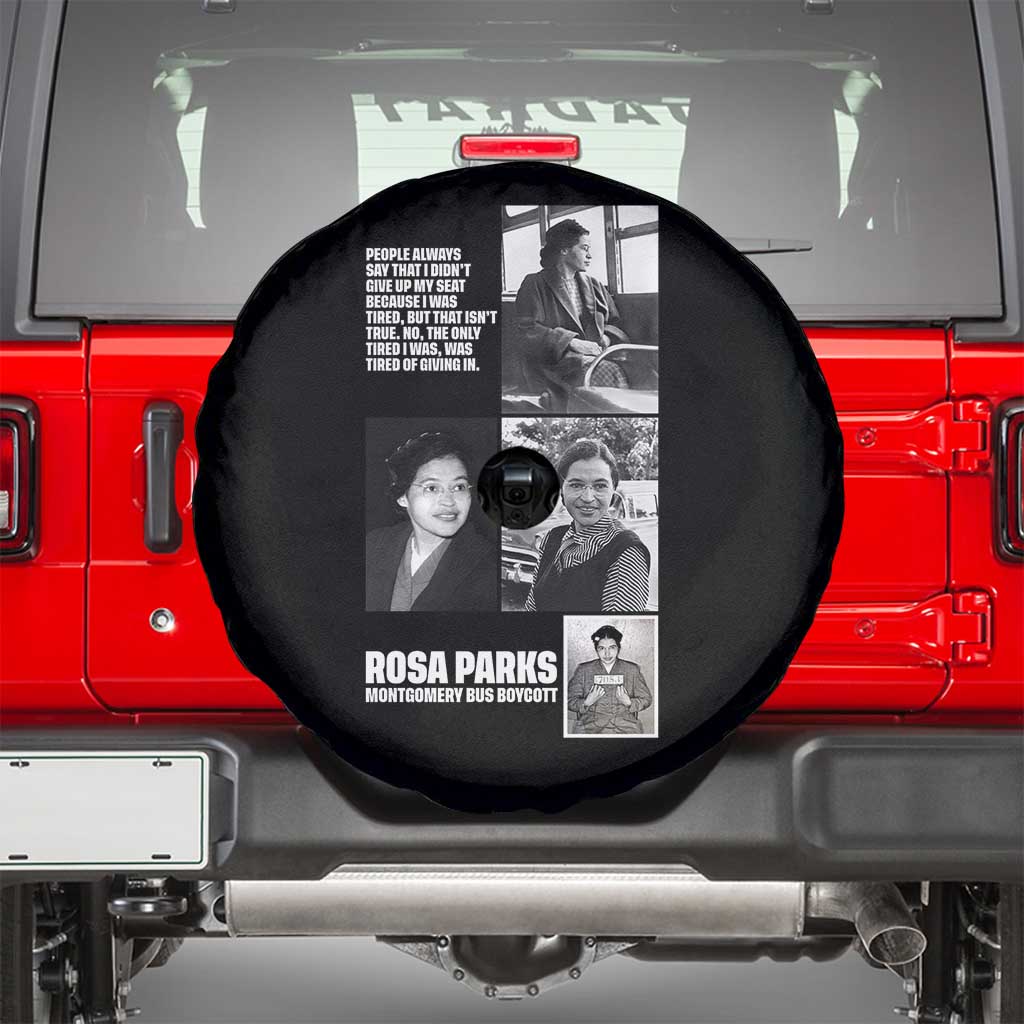 Rosa Parks Spare Tire Cover Strong Black Woman Leader TS12 Black Print Your Wear