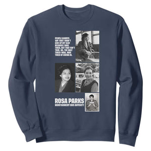 Rosa Parks Sweatshirt Strong Black Woman Leader TS12 Navy Print Your Wear