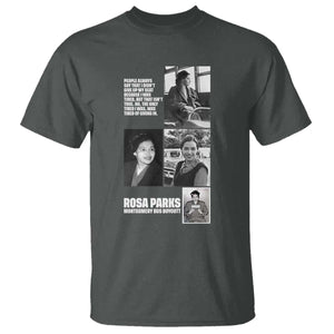 Rosa Parks T Shirt Strong Black Woman Leader TS12 Dark Heather Print Your Wear