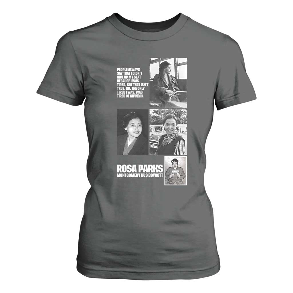 Rosa Parks T Shirt For Women Strong Black Woman Leader TS12 Dark Heather Print Your Wear