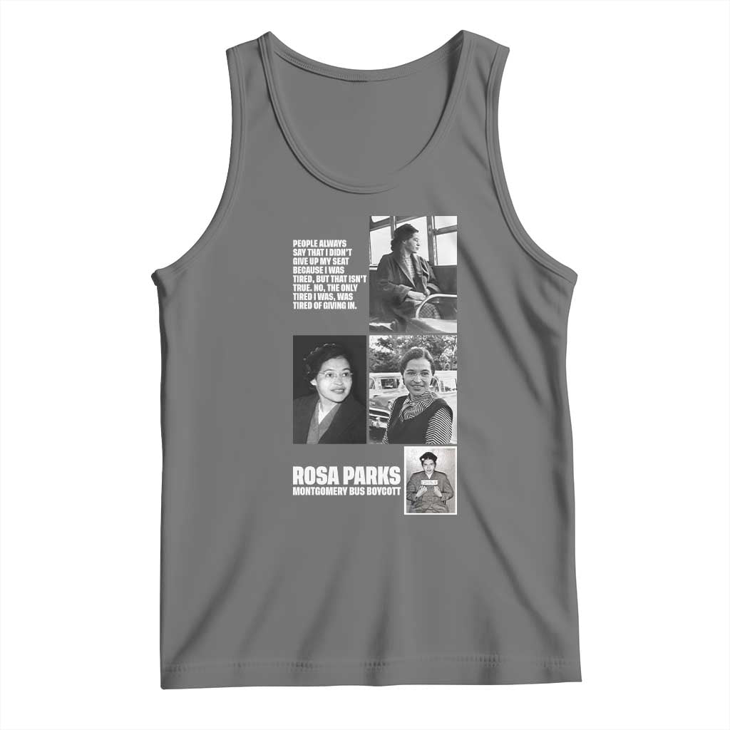 Rosa Parks Tank Top Strong Black Woman Leader TS12 Black Heather Print Your Wear