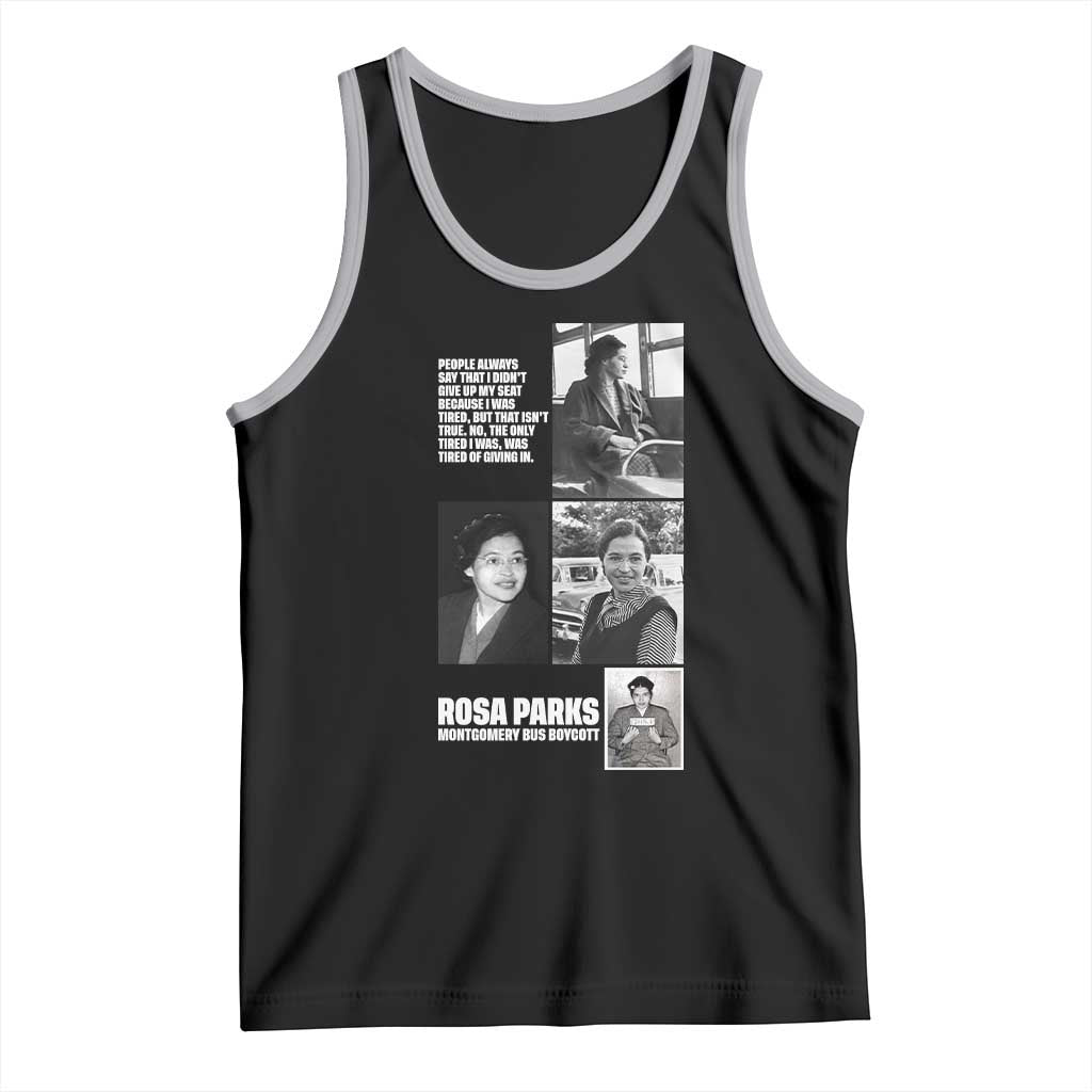 Rosa Parks Tank Top Strong Black Woman Leader TS12 Black Athletic Heather Print Your Wear