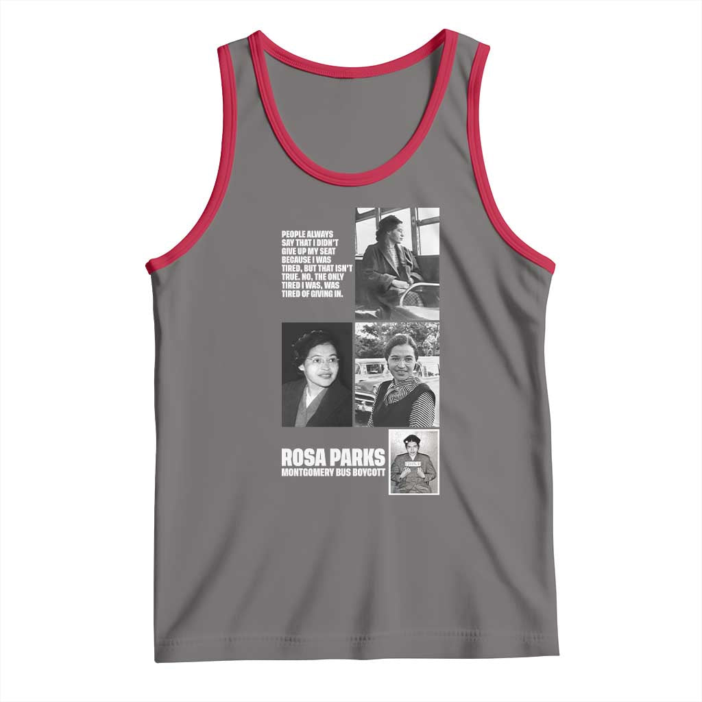 Rosa Parks Tank Top Strong Black Woman Leader TS12 Deep Heather Red Print Your Wear