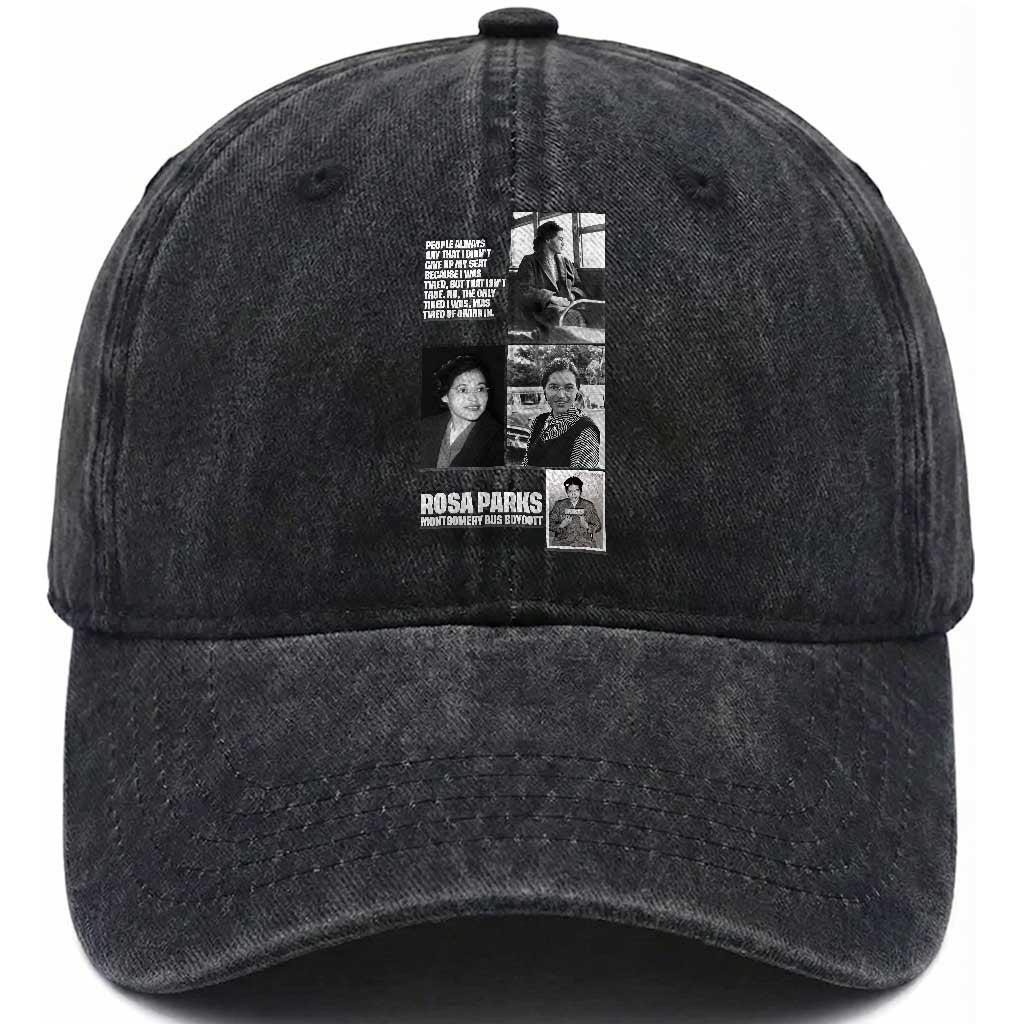 Rosa Parks Washed Cotton Baseball Cap Strong Black Woman Leader TS12 Print Your Wear