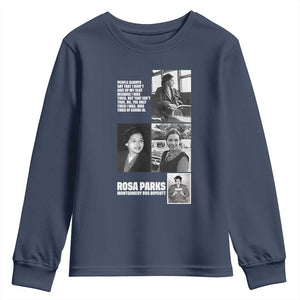 Rosa Parks Youth Sweatshirt Strong Black Woman Leader TS12 Navy Print Your Wear
