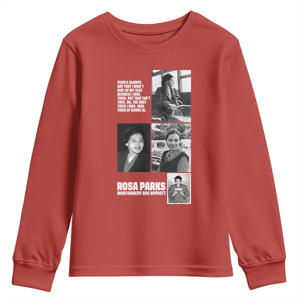 Rosa Parks Youth Sweatshirt Strong Black Woman Leader TS12 Red Print Your Wear