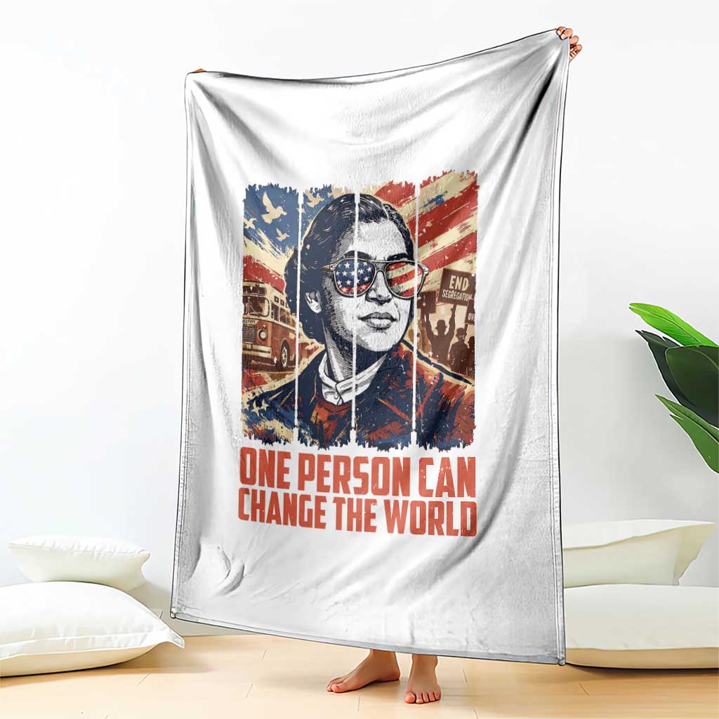 Rosa Parks Civil Rights Legacy Throw Blanket One Person Can Change The World TS12 Print Your Wear