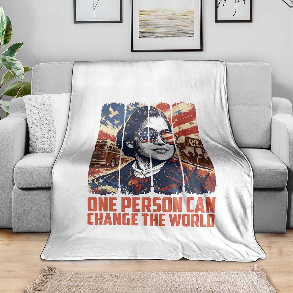 Rosa Parks Civil Rights Legacy Throw Blanket One Person Can Change The World TS12 Print Your Wear