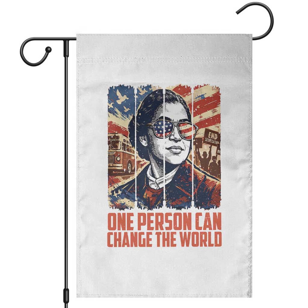 Rosa Parks Civil Rights Legacy Garden Flag One Person Can Change The World TS12 White Print Your Wear