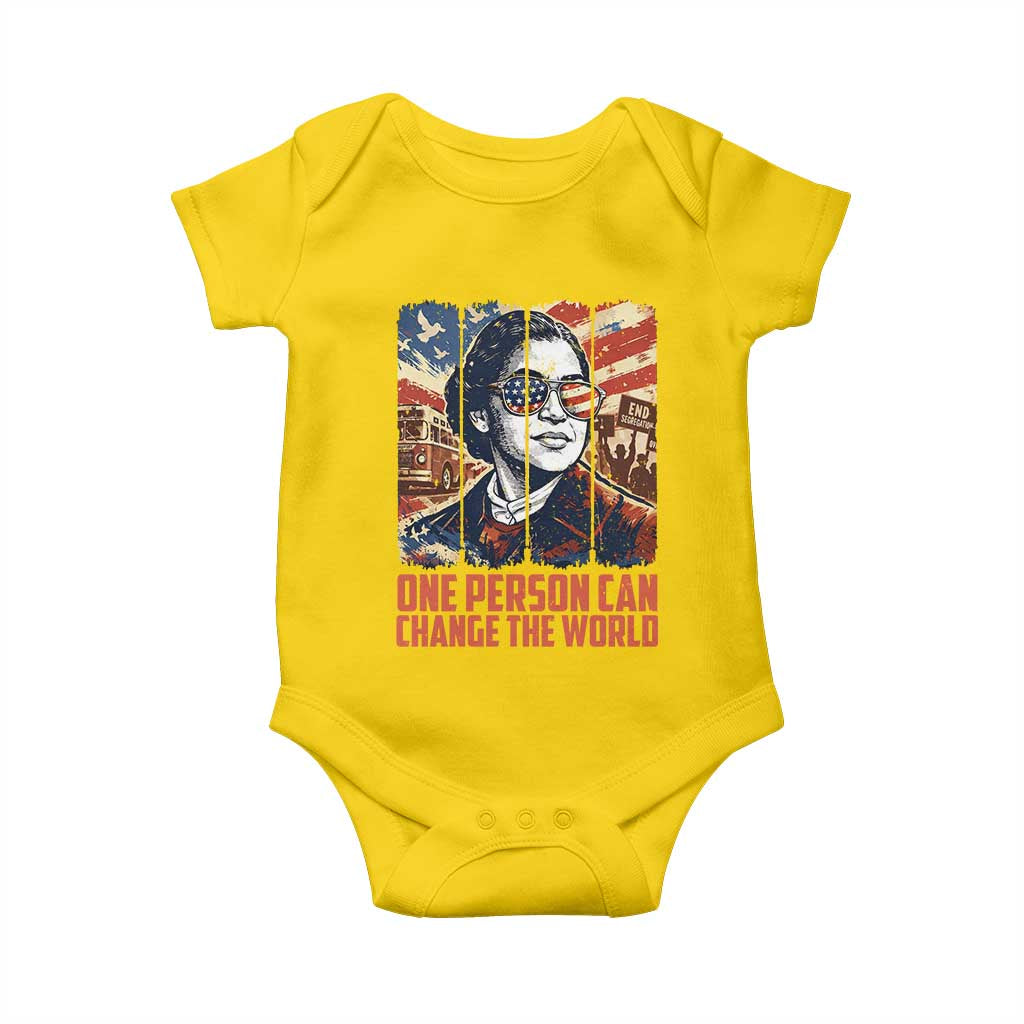 Rosa Parks Civil Rights Legacy Baby Onesie One Person Can Change The World TS12 Daisy Print Your Wear