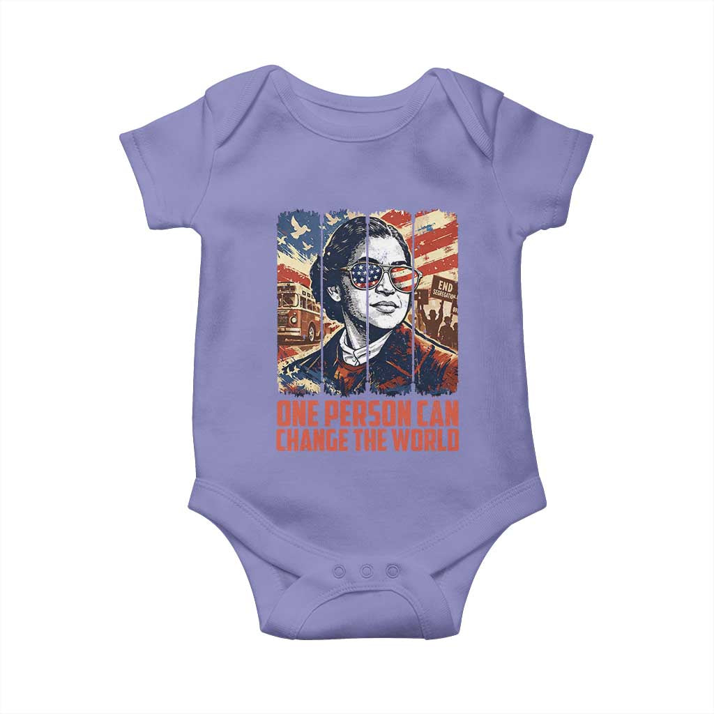 Rosa Parks Civil Rights Legacy Baby Onesie One Person Can Change The World TS12 Violet Print Your Wear