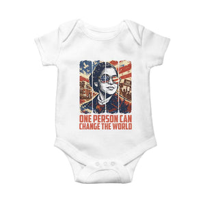 Rosa Parks Civil Rights Legacy Baby Onesie One Person Can Change The World TS12 White Print Your Wear